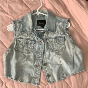 Crop Jean Vest